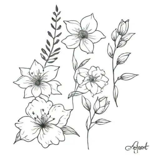 May April June August April September January Birth Flower Tatto
