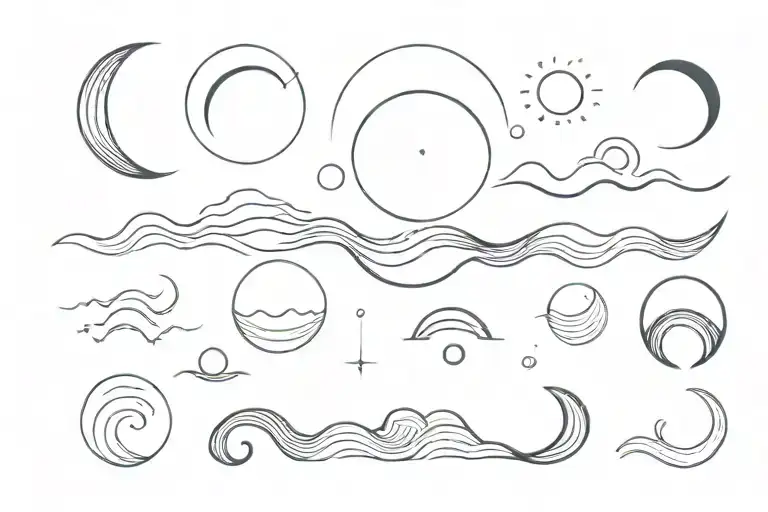 Waves Moon Phases Integrated