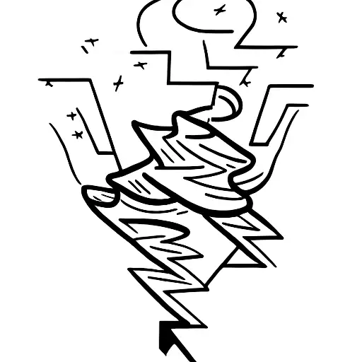 A Lightning Bolt Shaped Like A Coffee Cup