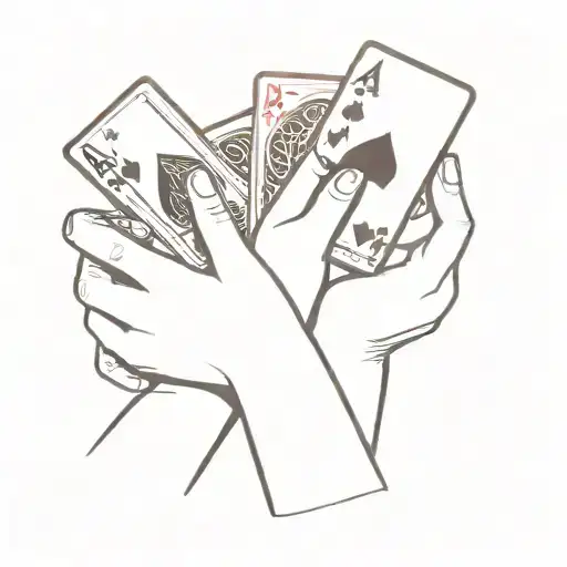 Lovers Hands Holding An Ace Of Spades Card