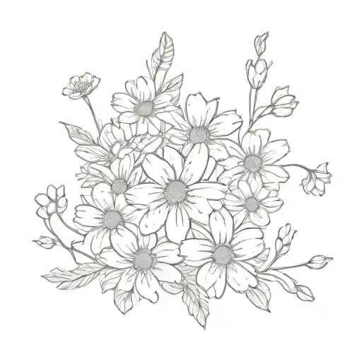 Daisy And Cosmos Flower Bouquet