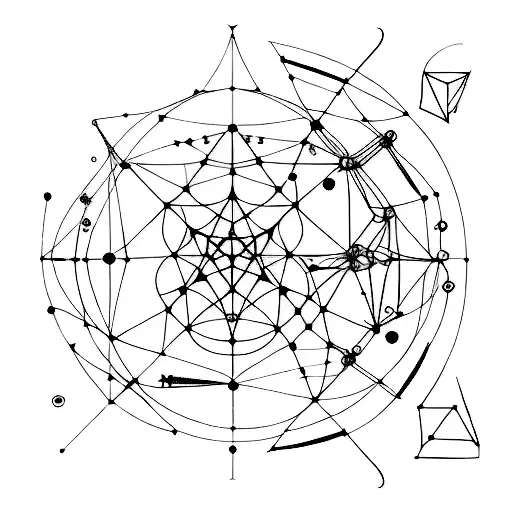 A Constellation Of Sagittarius Constellation And The Four Phases Of The Intercalated Moon