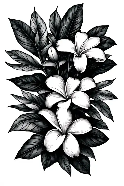 Plumeria And Hawai Flower Separated