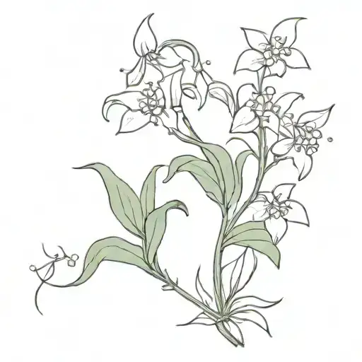 Lily Of The Valley And Holly And Narcissus Flower Sleeve