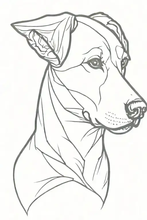 Cimarron Dog Face Cut Ears Perspective By Profile