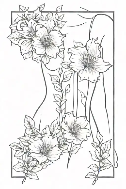 Rib Cage With Flowers