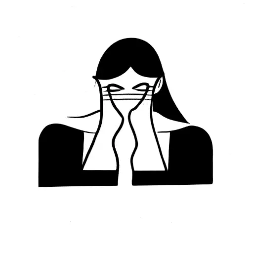 Woman With Book Covering Her Face