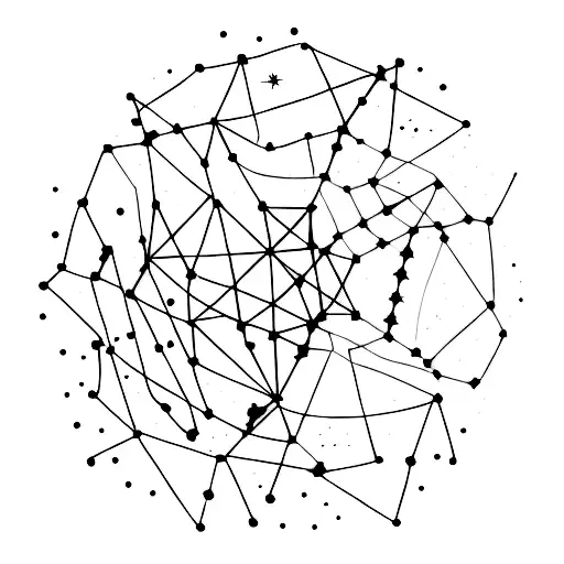 A Constellation Of Stars Forming A Beautiful Scar Pattern