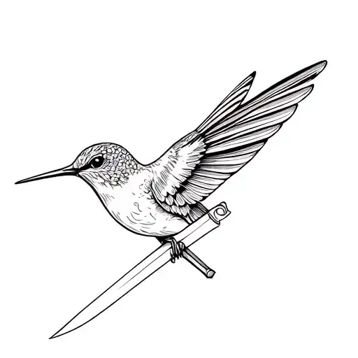 Hummingbird With Sword