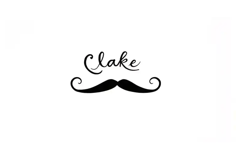Mustache With The Word Clake Inside Of It