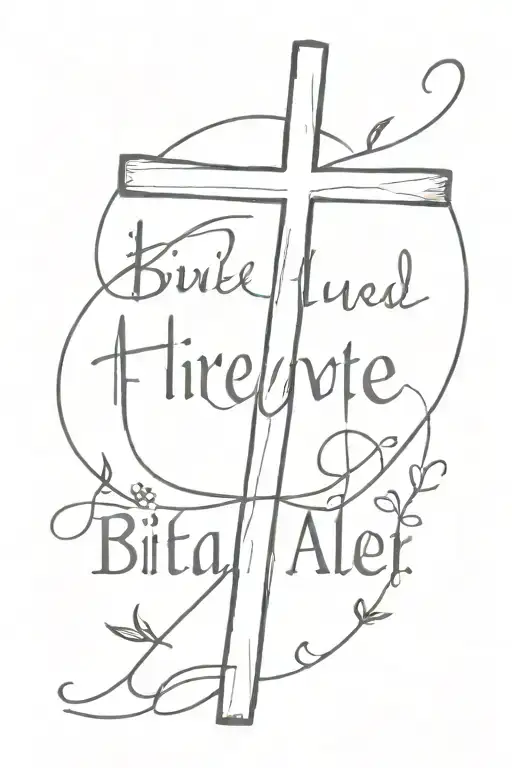 Cross In The Background With A Bible Verse