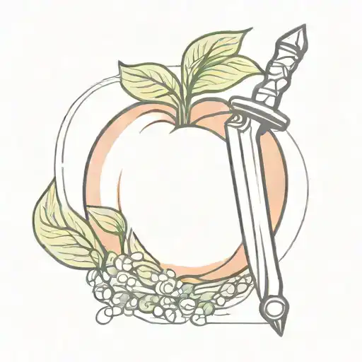 Peach Fruit With Jeweled Sword