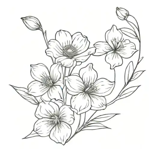 March And September Birth Flowers Intertwined