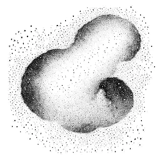 Galaxy Space Theme Into Clouds Turning Into Flowers