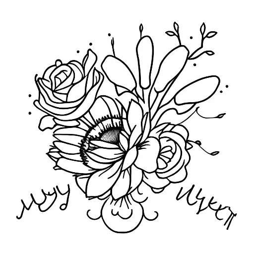 July November May Birth Flower Bouquet