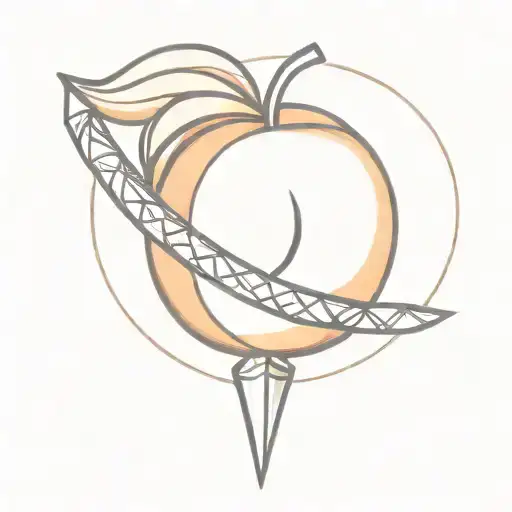 Peach Fruit With Jeweled Dagger