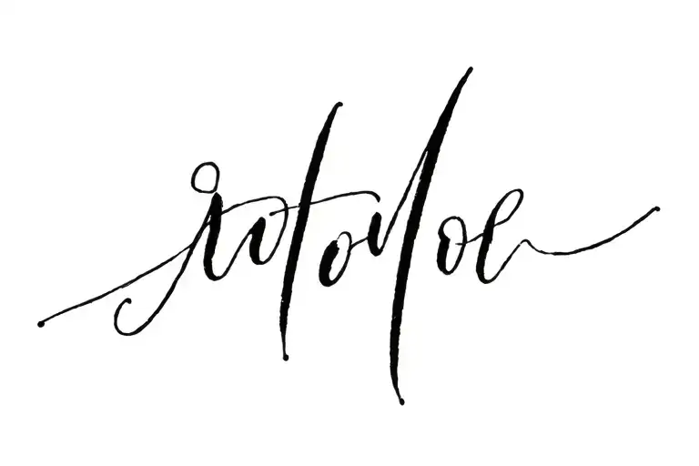 Lettering Name Written