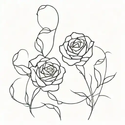 Abstract Rose Intertwined
