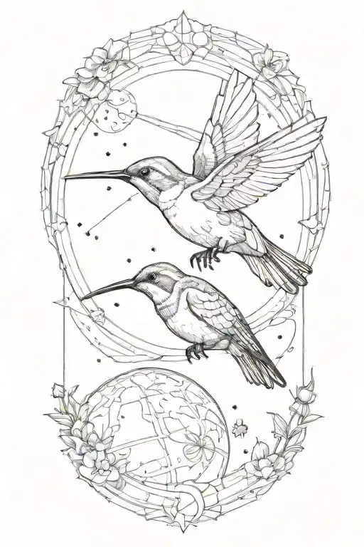 Humming Bird And Astronaut
