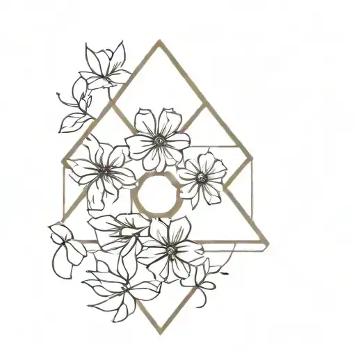Radiation Symbol With Flowers
