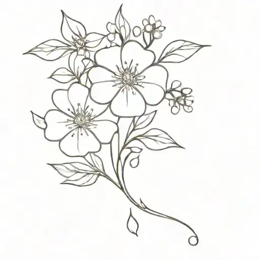 Orange With Little Flowers