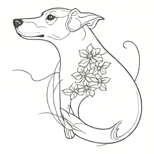 Sweet Dog With Flower