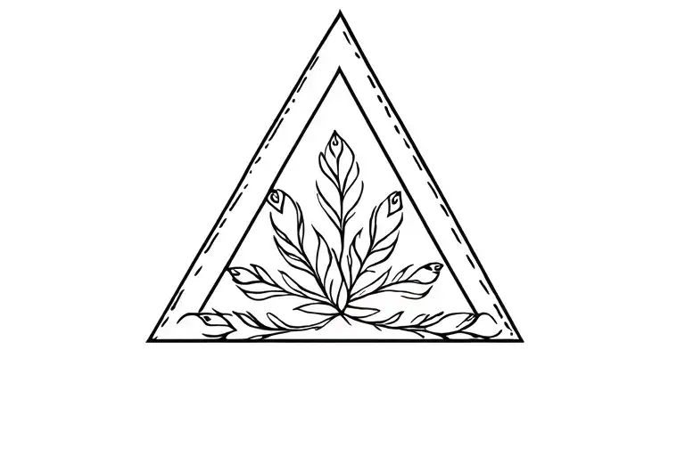 Sternum Triangle Feathers Fine Line