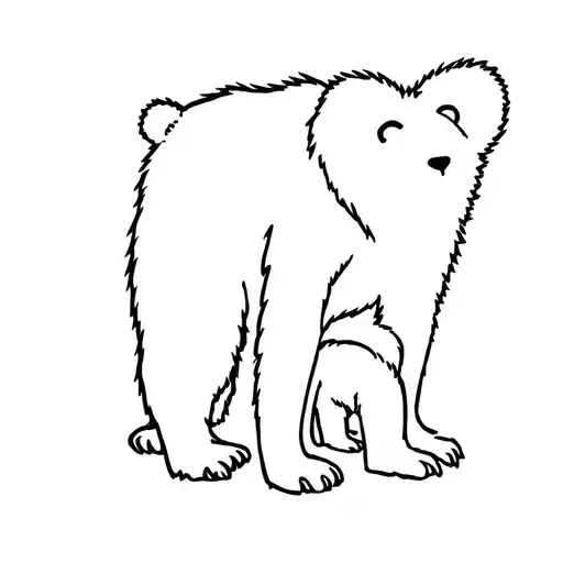 One Big And One Small Bear Fineline