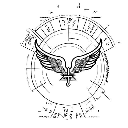 A Minimalist Angel Wings With The Quote 'Heaven Got A Plan For You'
