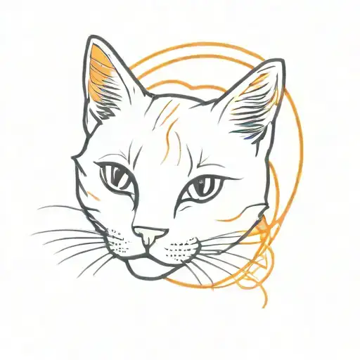 A Tattoo Of My Cat Who Passed Away Who Is Orange And White And His Name Is Sunny