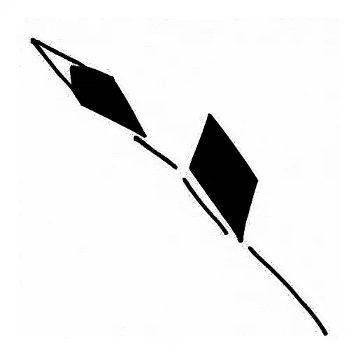 Simple Minimal Abstract Tattoo Black