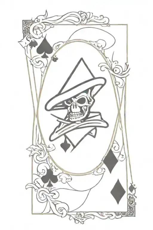 Lazy Jack Of All Trades Fitted In A Jack Of Spades Card Line Art