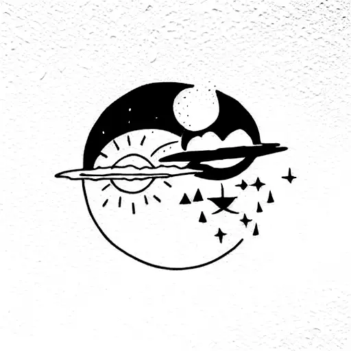 Women Balancing The Moon And Sun