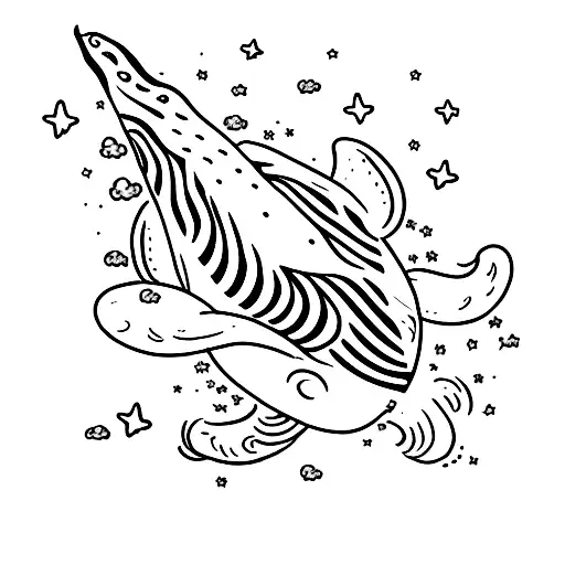 A Whale Skydiving Into A Cloud