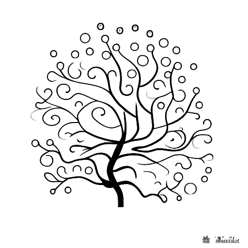 A Minimalist Tree With The Numbers 9 And 20 Integrated Into Its Trunk