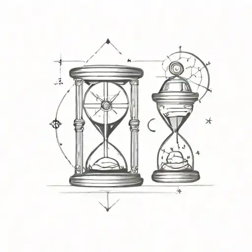 Hourglass And Compass