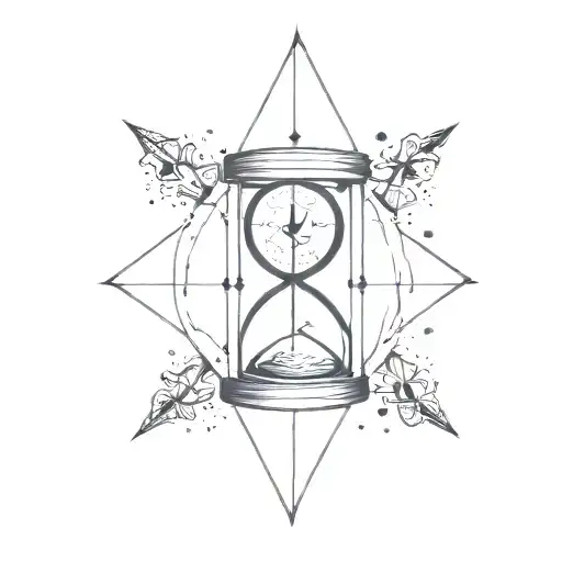 Hourglass And Compass