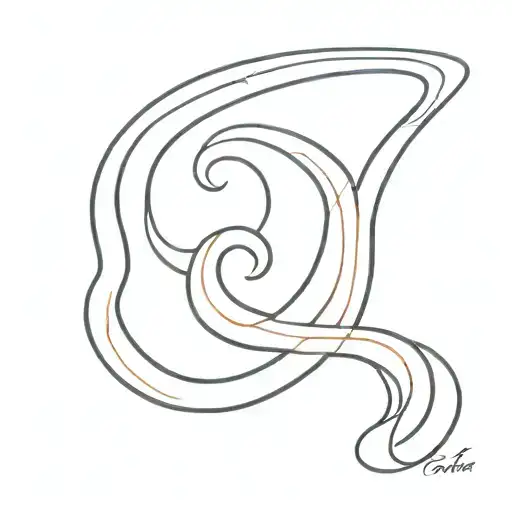 A Minimalist Tattoo Of A Winding Road Symbolizing The Journey Of Life