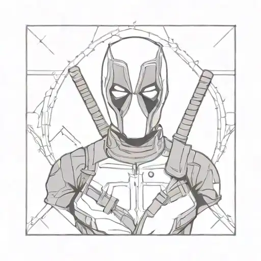 Minimalistic Deadpool Full Color