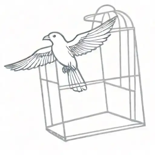 Bird Flying Out Of Cage