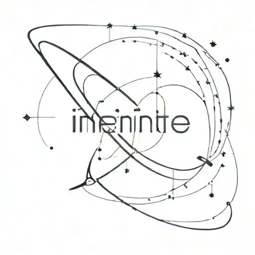 A Minimalist Tattoo Of A Galaxy With The Words 'Infinite Possibilities' Inspired By The Universe