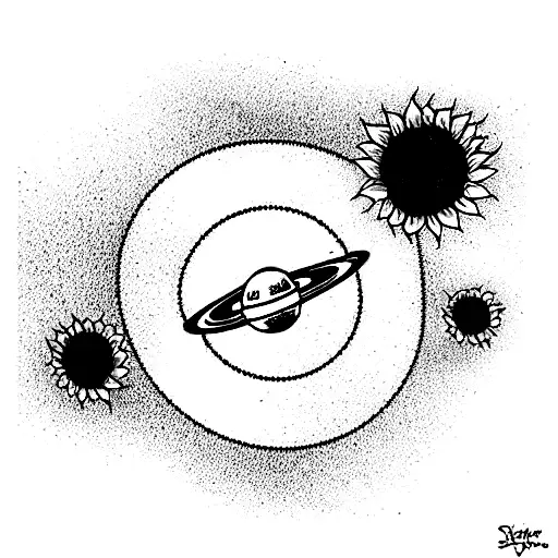 Astronaut Whit Sunflowers In A Spacecraft