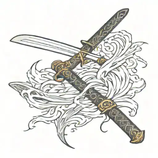 Small Katana With Smoke