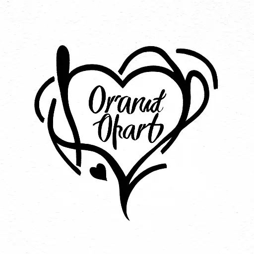 Orchid In Heart Shape With Grandma Written In It