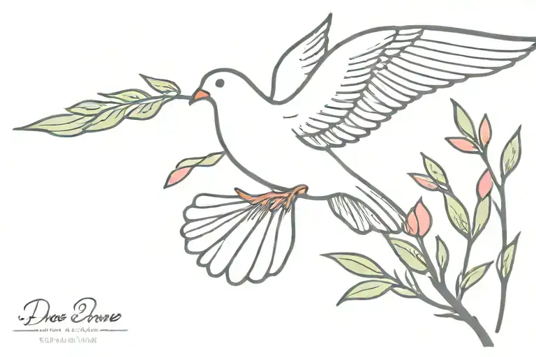 Dove Carrying An Olive Branch