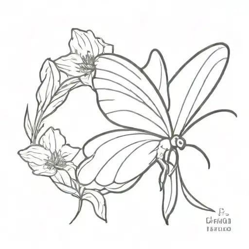 Moth With Long Wings Daffodil