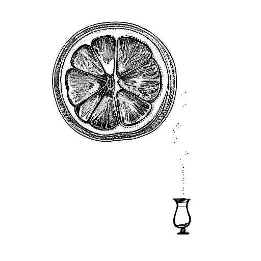 A Lemon Instead Of Ahead On Top Of A Thin Beautiful Woman Drinking A Martini