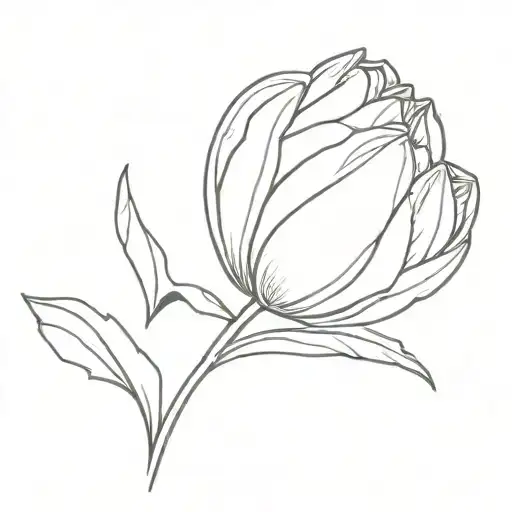 Tulip With The Word Resilience