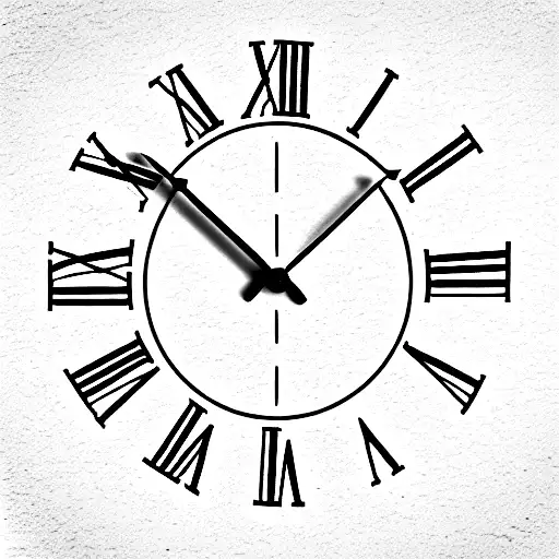 Tempus Fugit Letters Phrase In A Clock