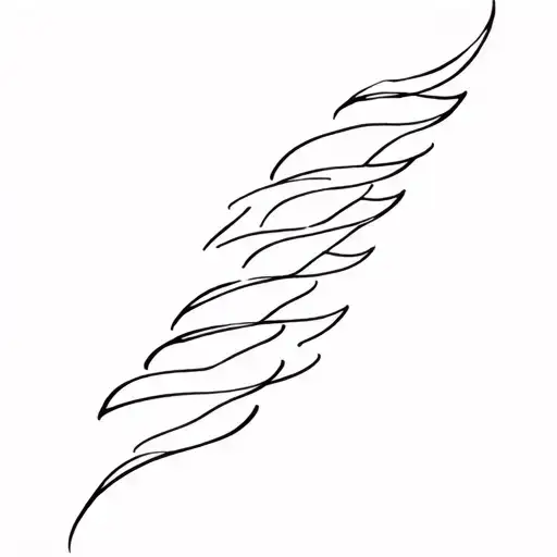 Minimalist Tattoo Which Represents The Wind With An Integral Date